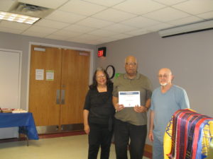 Marg Powell, Club President, Claire Richmond, Jim Wettestad, Speechcraft Coordinator